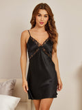 SilkSilky-UK-Pure-Silk-V-Neck-Nightdress-Black-005