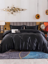 [Black] SilkSilky-UK 19Momme Pure Silk Bedding Set 002