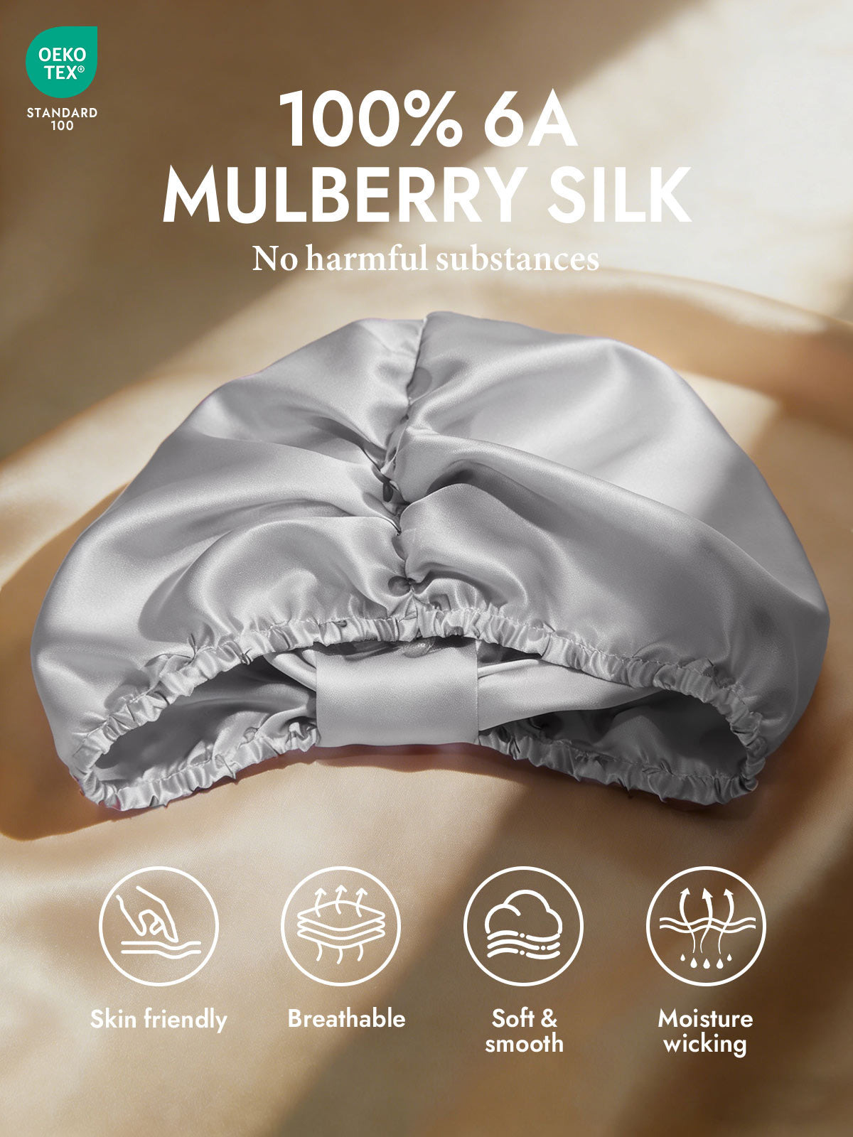 [Silver] SilkSilky-UK Sleep Cap 002