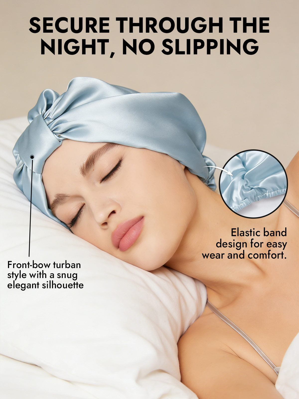 [Light Blue] SilkSilky-UK Sleep Cap 004