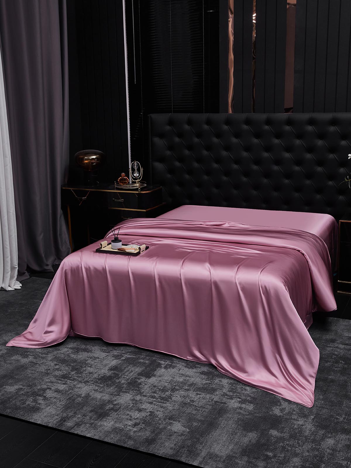 [Mauve Orchid] SilkSilky-UK 25Momme Pure Silk Duvet Cover 001