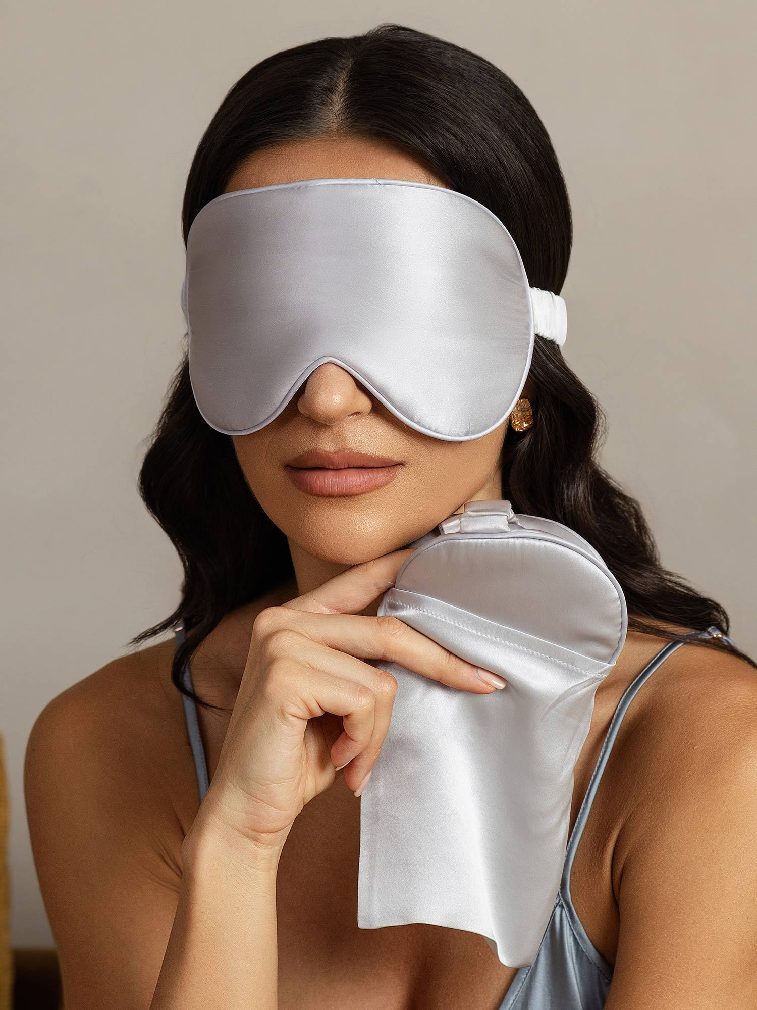 [Silver] SilkSilky-UK Pure Silk Eye Mask 007