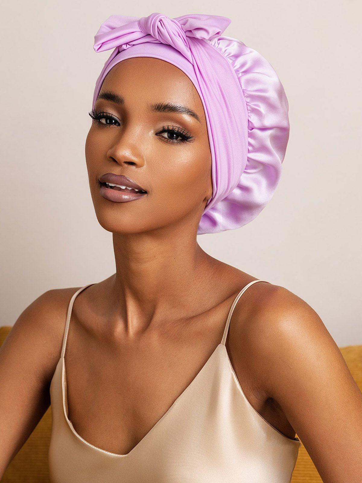 [Lavender] SilkSilky-UK Pure Silk Sleep Cap 007