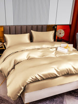 [Beige] SilkSilky-UK 22Momme Pure Silk Bedding Set 003,