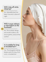 [White] SilkSilky-UK Sleep Cap 008