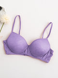 SilkSilky UK Silk Knitted Bra Purple 005