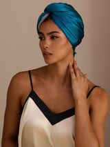 [Teal] SilkSilky-UK Hair Towel Wrap 004