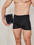 3Pcs Mulberry Silk Knitted Open Front Boxer Briefs for Men