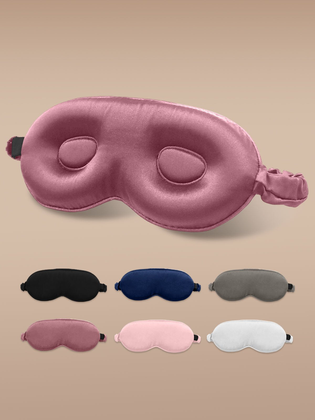 [Pale Mauve] SilkSilky-UK 22Momme Pure Silk Eye Mask 001