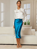 SilkSilky-UK-19Momme-Pure-Silk-Skirt-Teal-004