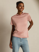 [Pink] SilkSilky-UK Short Sleeve Women's T-Shirt 006