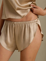 [Champagne Gold] SilkSilky-UK Spaghetti Strap Camisole Set 006