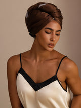 [Coffee] SilkSilky-UK Hair Towel Wrap 003