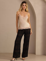 [Champagne] SilkSilky-UK Spaghetti Strap V Neck Camisole 006