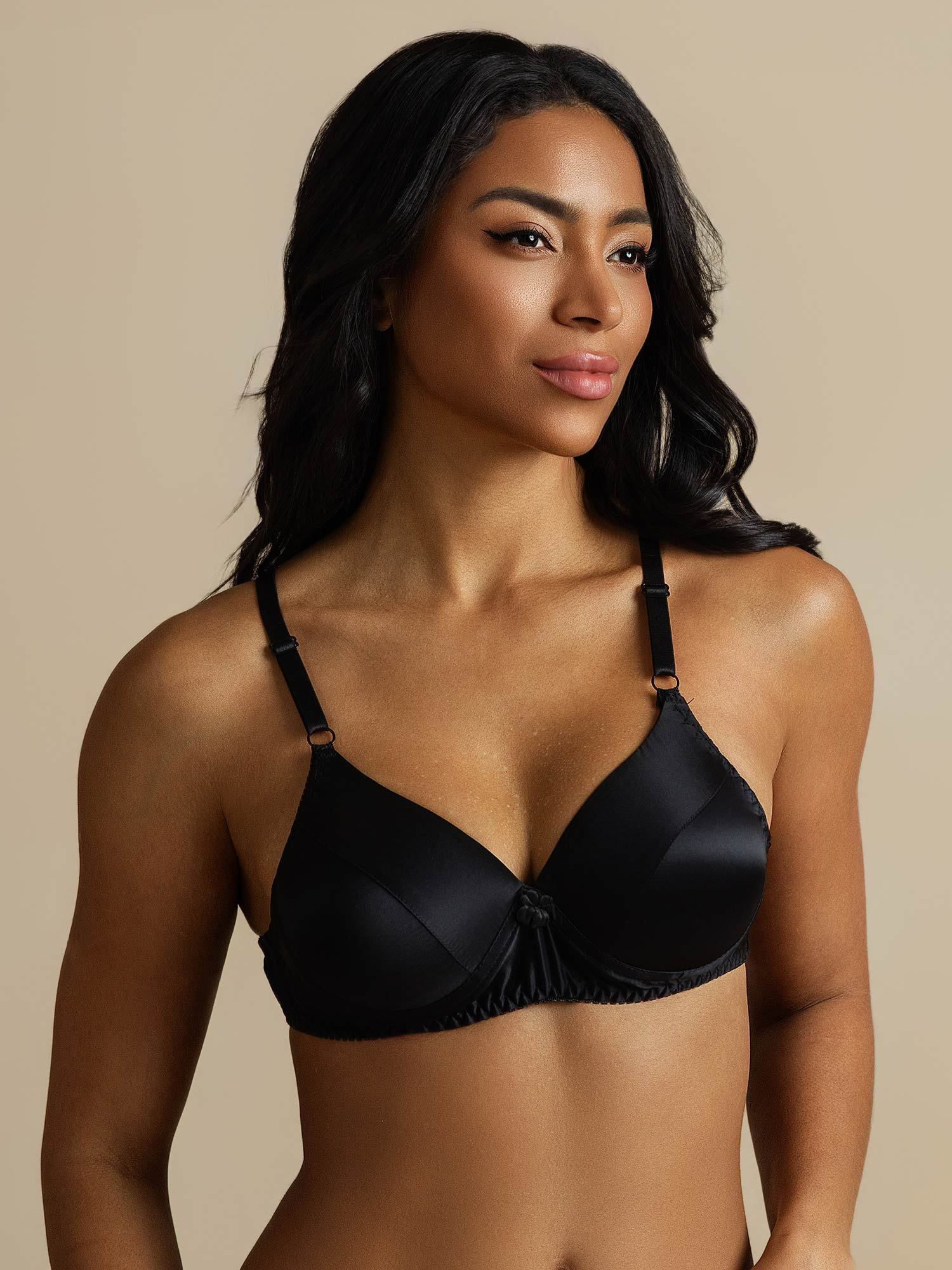 [Black] SilkSilky-UK Pure Silk Bra 001,