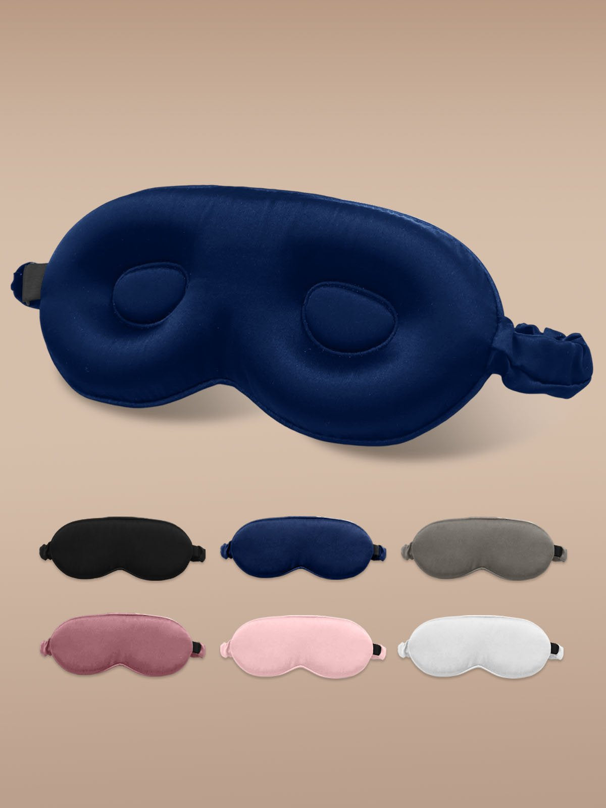 [Dark Blue] SilkSilky-UK 22Momme Pure Silk Eye Mask 001
