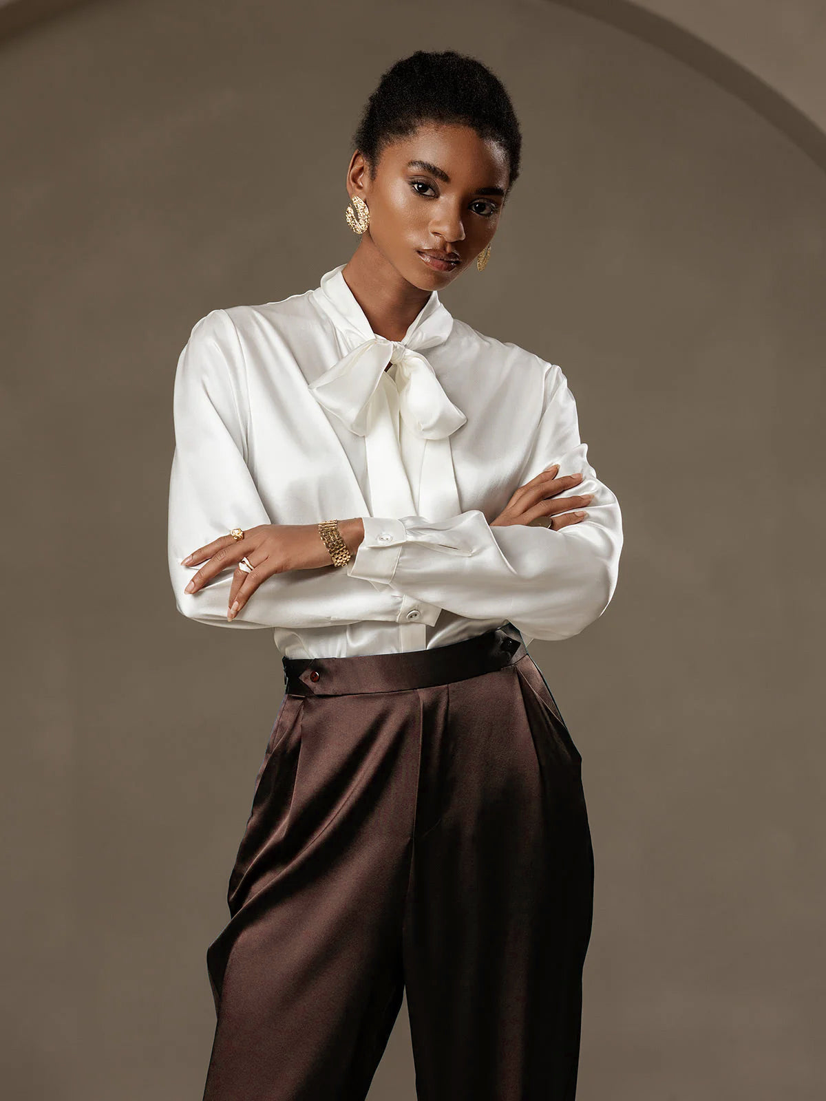 [Bitter Chocolate] SilkSilky-UK 19Momme Silk Womens Pants 004