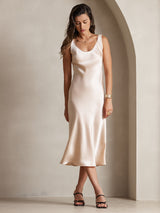 [Champagne] SilkSilky-UK Sleeveless Dress 005