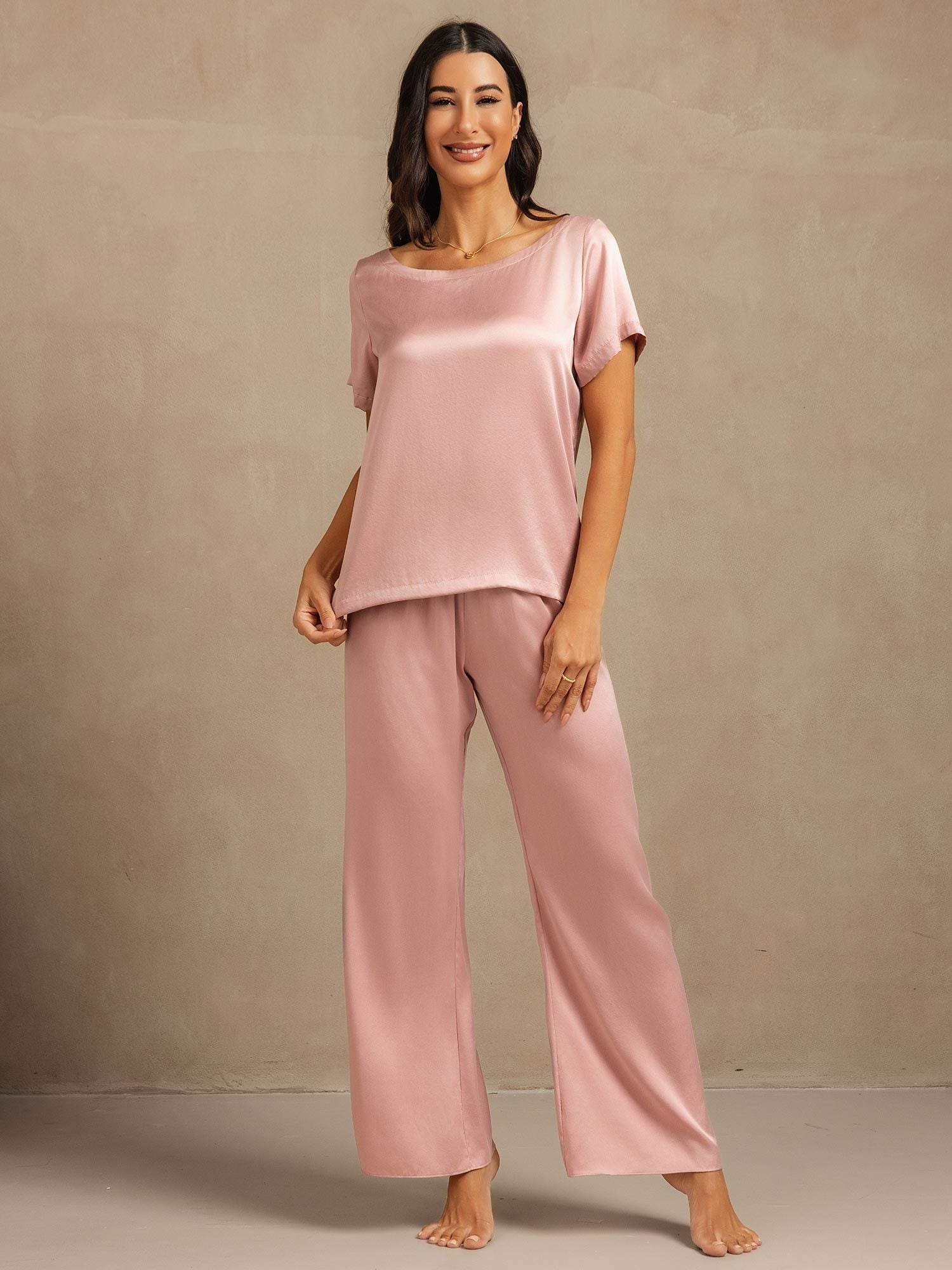 [PeachSkin] SilkSilky-UK 19Momme Washable Silk Womens Pajamas 007