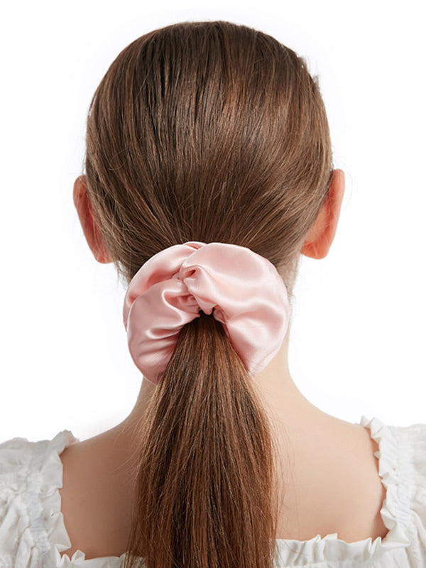 SilkSilky-UK 19Momme Pure Silk Scrunchie LightPink 003