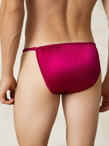 [Fuchsia] SilkSilky-UK Pure Silk Men's Underwear 002