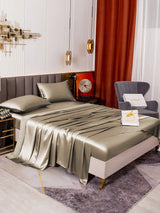 [Khaki] SilkSilky-UK 19Momme Bed Linen Set 001