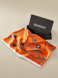 SilkSilky UK Pure Silk Scarf Orange 001