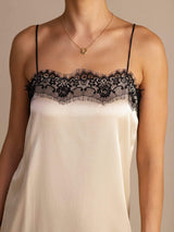 [Brown Rice] SilkSilky-UK Spaghetti Strap Square Neck Dress 003