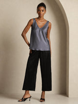 [Dark Gray] SilkSilky-UK Sleeveless V Neck Camisole 008