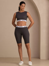 [Gray] SilkSilky-UK Sleeveless Crew Neck Women's Outfit Sets 003