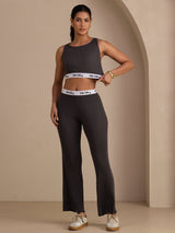 [Gray] SilkSilky-UK Sleeveless Crew Neck Women's Outfit Sets 006