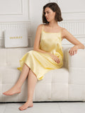 SilkSilky-UK 19Momme Silk Sleeveless Dress LightYellow 005