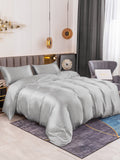 SilkSilky UK 19Momme Pure Silk Bedding Set Silver 001