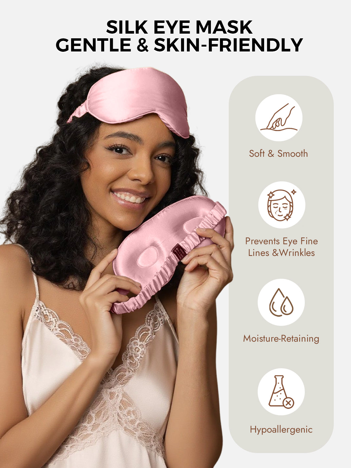 [Pale Mauve] SilkSilky-UK Pure Silk Eye Mask 003