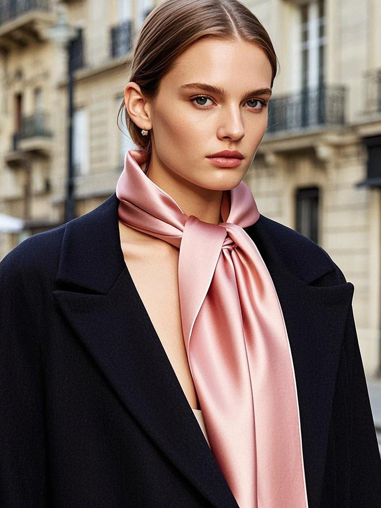 [Deep Pink] SilkSilky-UK Scarf 001