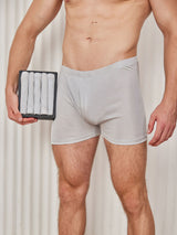 [Gray] SilkSilky-UK 100% Silk Jersey Men's Underwear 001
