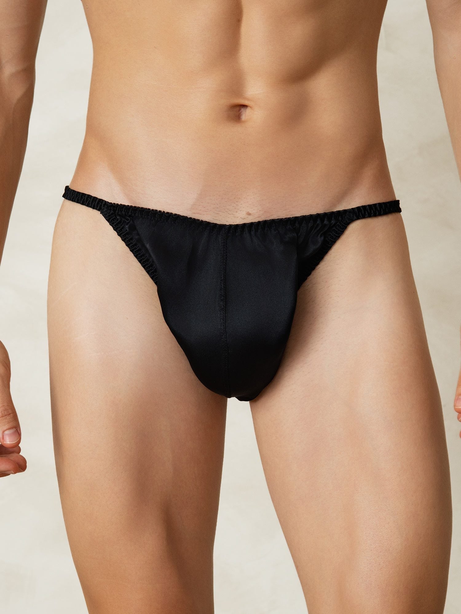 [Black] SilkSilky-UK Pure Silk Mens Underwear 001
