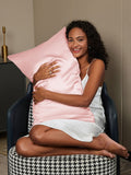 SilkSilky-UK 30Momme Pure Silk Pillowcase Pink 001