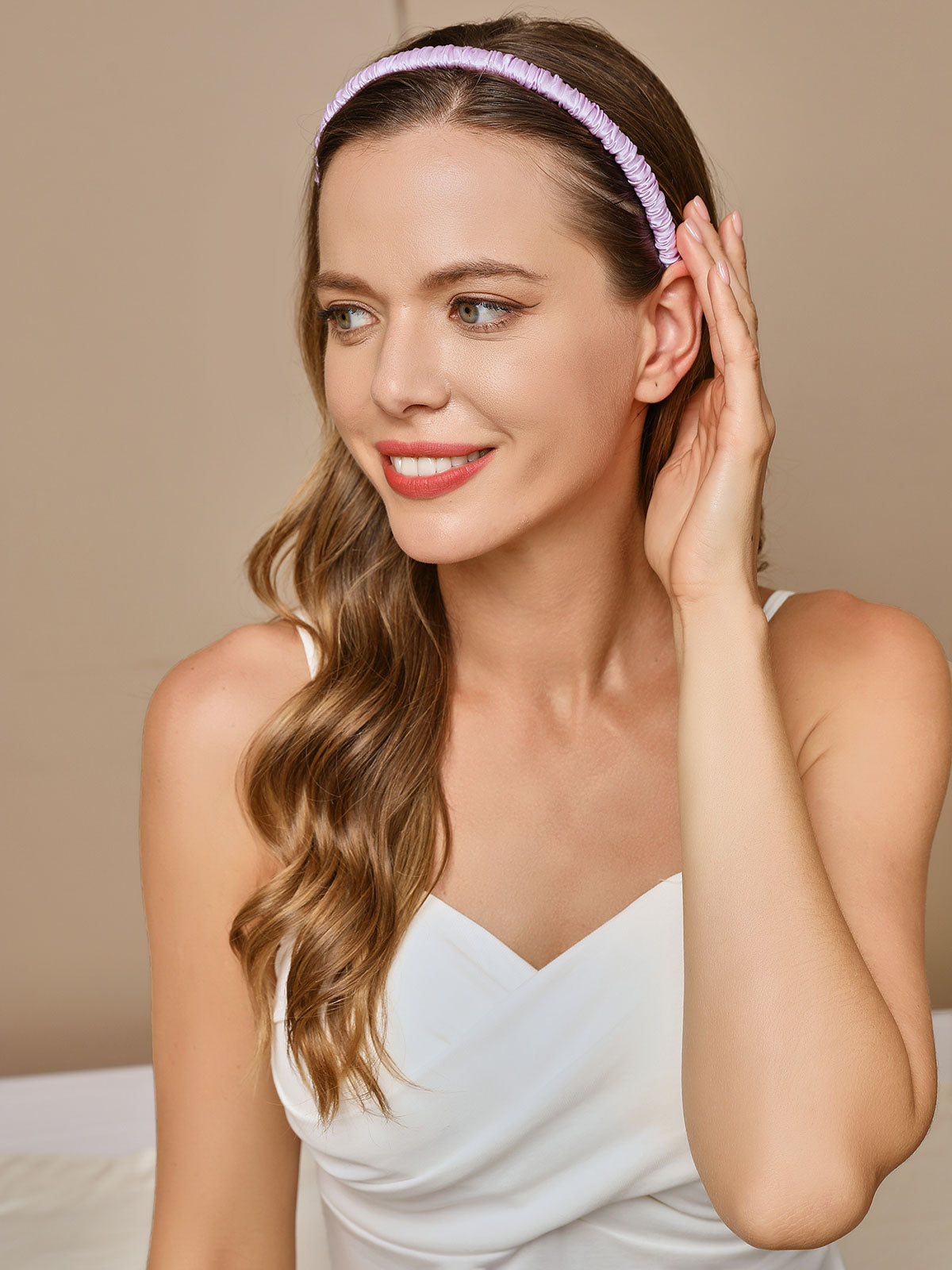 [Lavender] SilkSilky-UK 19Momme Pure Silk Scrunchie 002