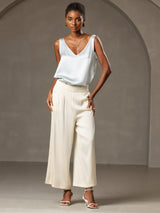 [Light Blue] SilkSilky-UK Sleeveless V Neck Camisole 007