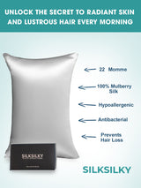 [Silver] SilkSilky-UK 22Momme Pure Silk Pillowcase 003
