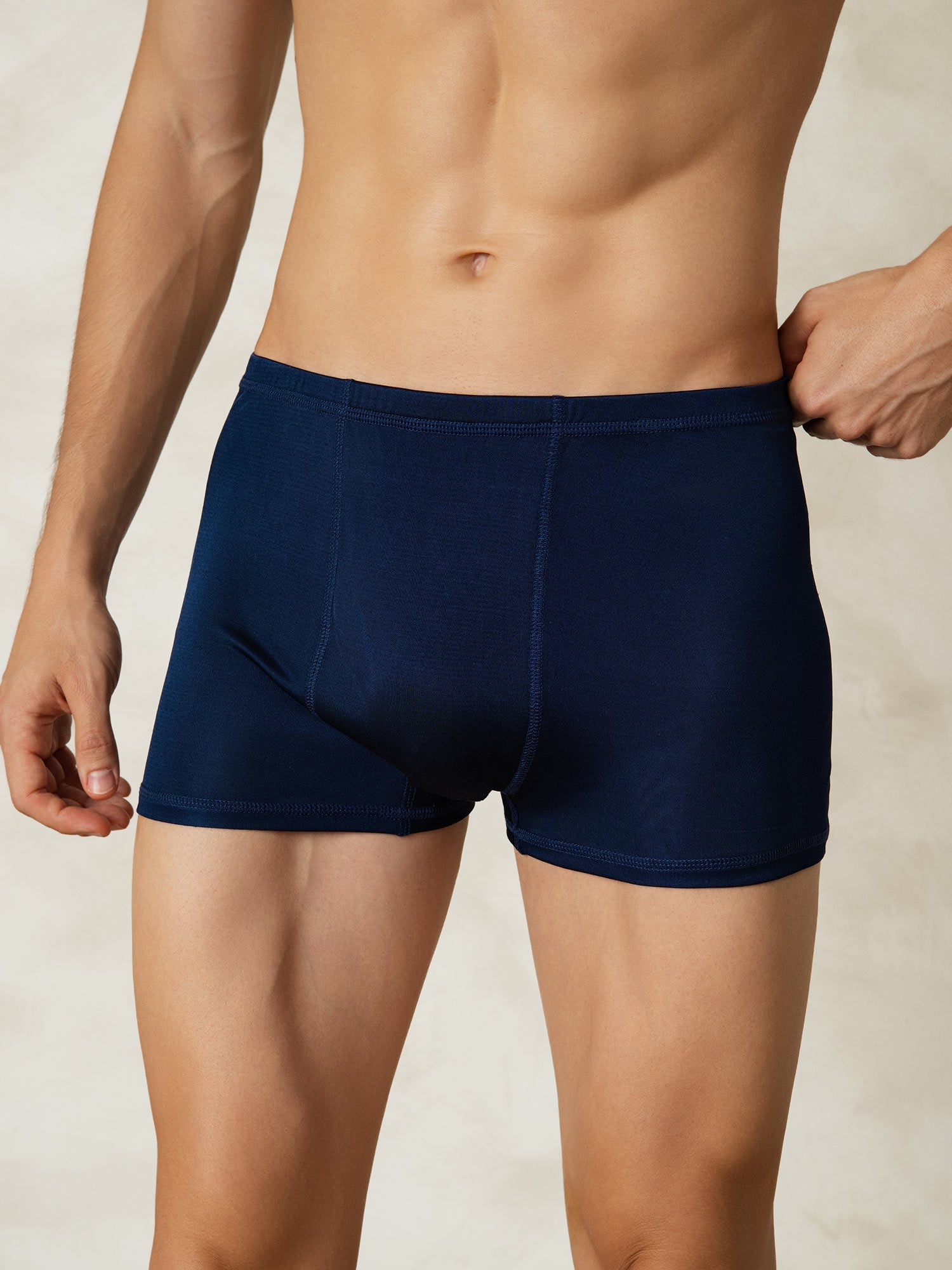 [Dark Blue] SilkSilky-UK Silk Knitted Mens Underwear 003