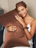 SilkSilky UK 19Momme Pure Silk Pillowcase Set Coffee 001