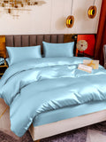 SilkSilky-UK 19Momme Pure Silk Duvet Cover LightBlue 008