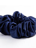 SilkSilky-UK 19Momme Pure Silk Scrunchie DarkBlue 005