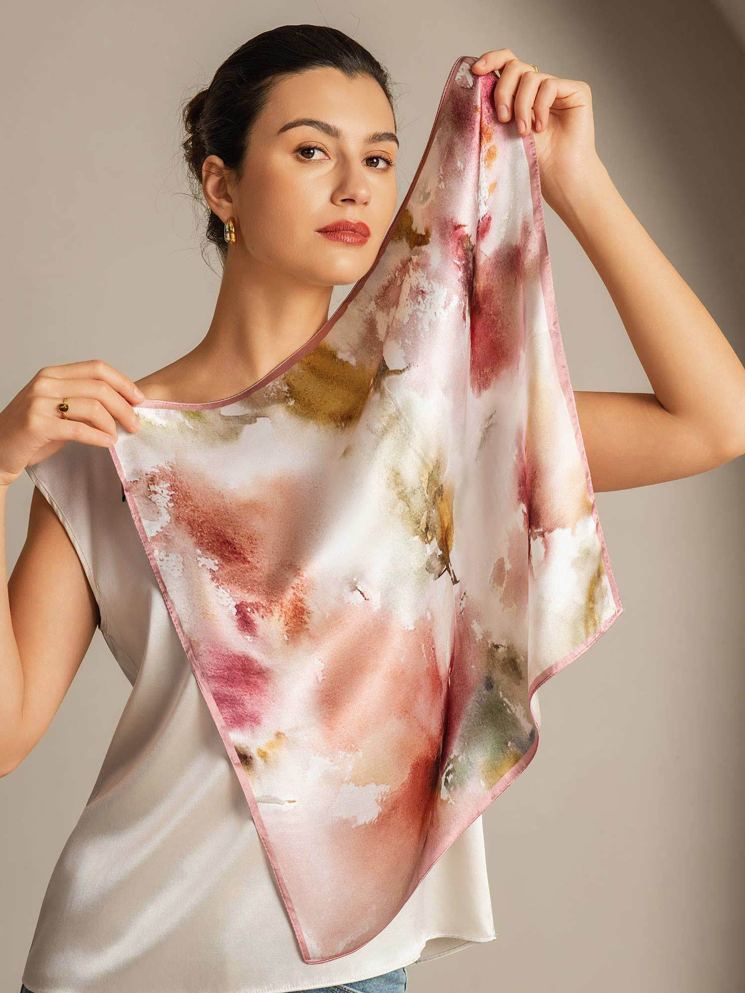[P101] SilkSilky-UK Pure Silk Scarf 004,