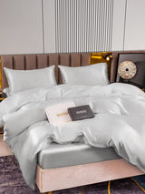 [Silver] SilkSilky-UK 22Momme Pure Silk Bedding Set 003,
