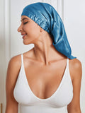 SilkSilky-UK Pure Silk Sleep Cap Teal 003