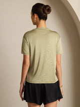 [Dried Herb] SilkSilky-UK Short Sleeve Women's T-Shirt 002