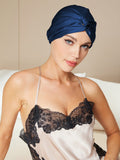 SilkSilky-UK Pure Silk Sleep Cap DarkBlue 003